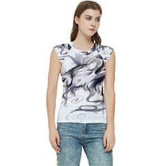 Tattoo-ink-flash-drawing-wolf Women s Raglan Cap Sleeve Tee