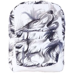 Tattoo-ink-flash-drawing-wolf Full Print Backpack