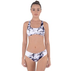 Tattoo-ink-flash-drawing-wolf Criss Cross Bikini Set