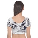 Tattoo-ink-flash-drawing-wolf Velvet Short Sleeve Crop Top  View2