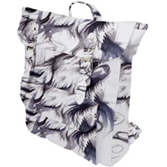 Tattoo-ink-flash-drawing-wolf Buckle Up Backpack