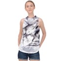 Tattoo-ink-flash-drawing-wolf High Neck Satin Top View1