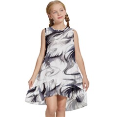 Tattoo-ink-flash-drawing-wolf Kids  Frill Swing Dress