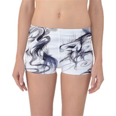 Tattoo-ink-flash-drawing-wolf Boyleg Bikini Bottoms