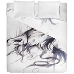 Tattoo-ink-flash-drawing-wolf Duvet Cover Double Side (california King Size)