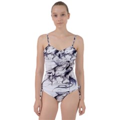 Tattoo-ink-flash-drawing-wolf Sweetheart Tankini Set