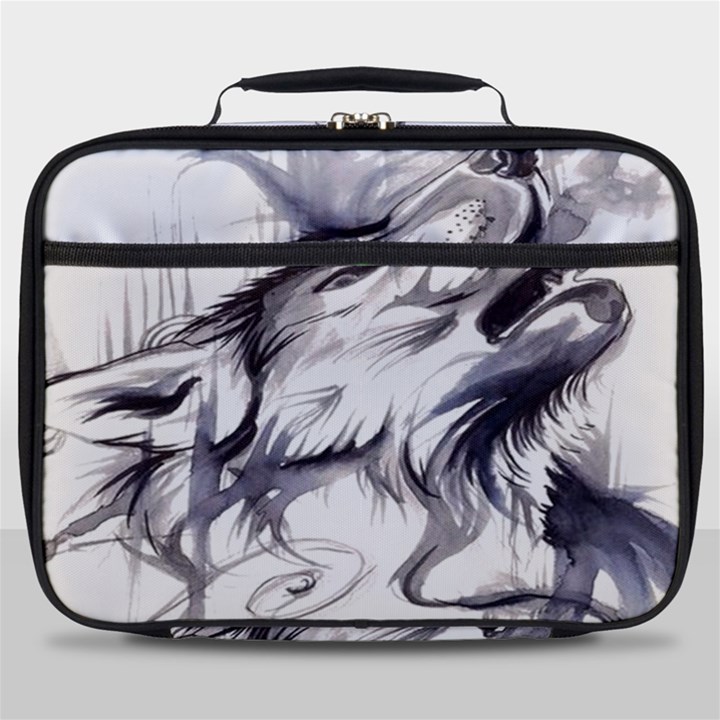 Tattoo-ink-flash-drawing-wolf Full Print Lunch Bag