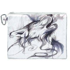 Tattoo-ink-flash-drawing-wolf Canvas Cosmetic Bag (xxl)