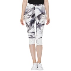 Tattoo-ink-flash-drawing-wolf Inside Out Lightweight Velour Capri Leggings 