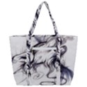 Tattoo-ink-flash-drawing-wolf Zip Up Canvas Bag View3