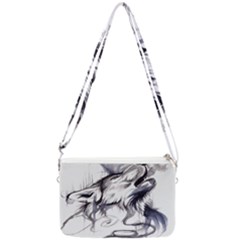 Tattoo-ink-flash-drawing-wolf Double Gusset Crossbody Bag by Jancukart