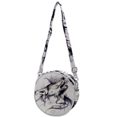 Tattoo-ink-flash-drawing-wolf Crossbody Circle Bag