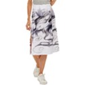 Tattoo-ink-flash-drawing-wolf Midi Panel Skirt View1