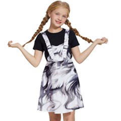 Tattoo-ink-flash-drawing-wolf Kids  Apron Dress