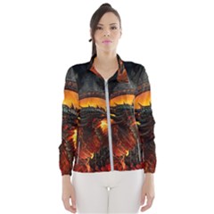 Dragon Fire Fantasy Art Women s Windbreaker by Jancukart