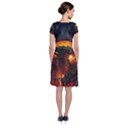 Dragon Fire Fantasy Art Short Sleeve Front Wrap Dress View2