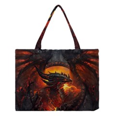 Dragon Fire Fantasy Art Medium Tote Bag