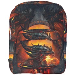 Dragon Fire Fantasy Art Full Print Backpack by Jancukart