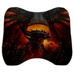 Dragon Fire Fantasy Art Velour Head Support Cushion