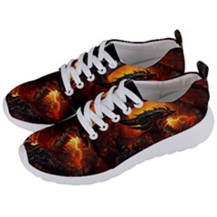 Dragon Fire Fantasy Art Men s Lightweight Sports Shoes by Jancukart