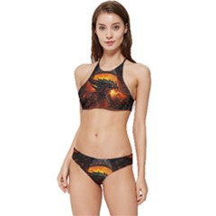 Dragon Fire Fantasy Art Banded Triangle Bikini Set