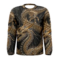 Fantasy Dragon Pentagram Men s Long Sleeve Tee by Jancukart