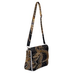 Fantasy Dragon Pentagram Shoulder Bag With Back Zipper