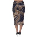 Fantasy Dragon Pentagram Velvet Midi Pencil Skirt View2