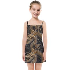 Fantasy Dragon Pentagram Kids  Summer Sun Dress