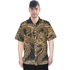 Fantasy Dragon Pentagram Men s Hawaii Shirt