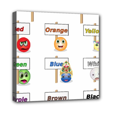 Graphic-smiley-color-diagram Mini Canvas 8  X 8  (stretched)