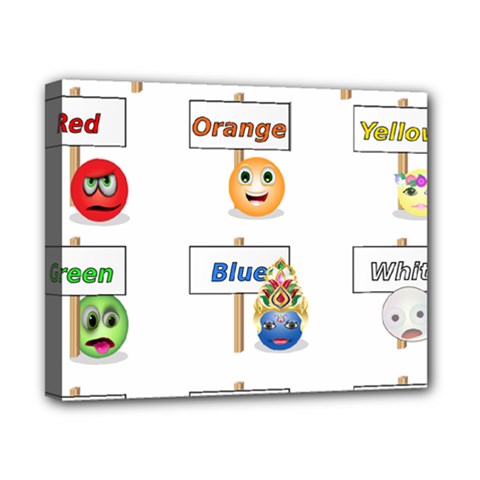 Graphic-smiley-color-diagram Canvas 10  X 8  (stretched)