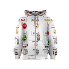 Graphic-smiley-color-diagram Kids  Zipper Hoodie by Jancukart