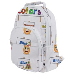 Graphic-smiley-color-diagram Rounded Multi Pocket Backpack