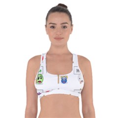 Graphic-smiley-color-diagram Cross Back Sports Bra