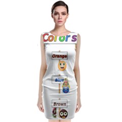 Graphic-smiley-color-diagram Sleeveless Velvet Midi Dress by Jancukart