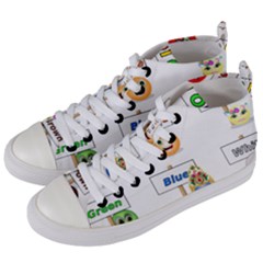 Graphic-smiley-color-diagram Women s Mid-top Canvas Sneakers