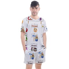 Graphic-smiley-color-diagram Men s Mesh Tee And Shorts Set