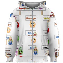 Graphic-smiley-color-diagram Kids  Zipper Hoodie Without Drawstring