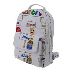 Graphic-smiley-color-diagram Flap Pocket Backpack (large)