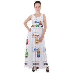 Graphic-smiley-color-diagram Empire Waist Velour Maxi Dress