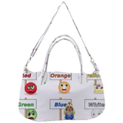 Graphic-smiley-color-diagram Removal Strap Handbag by Jancukart