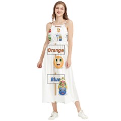 Graphic-smiley-color-diagram Boho Sleeveless Summer Dress by Jancukart