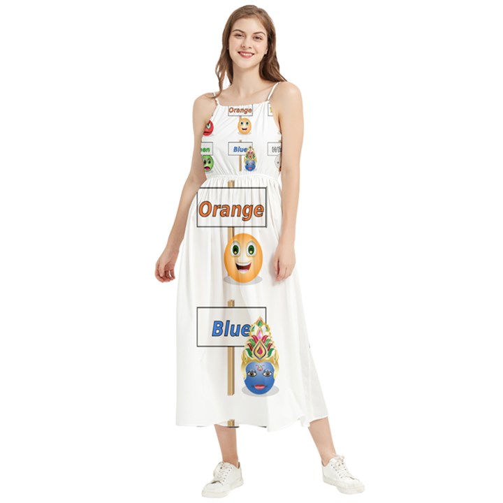 Graphic-smiley-color-diagram Boho Sleeveless Summer Dress