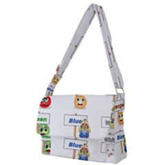 Graphic-smiley-color-diagram Full Print Messenger Bag (l)