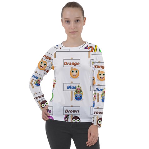 Graphic-smiley-color-diagram Women s Long Sleeve Raglan Tee by Jancukart