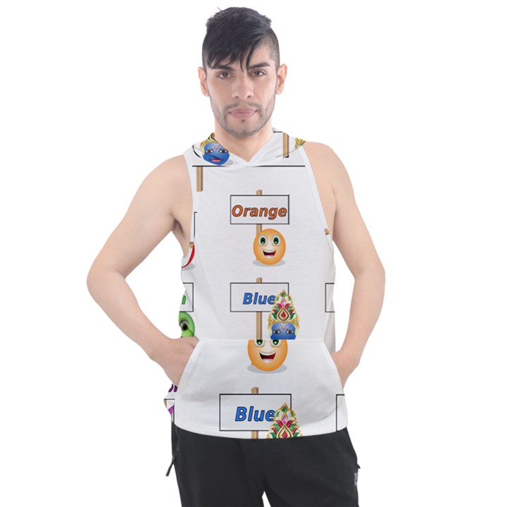 Graphic-smiley-color-diagram Men s Sleeveless Hoodie