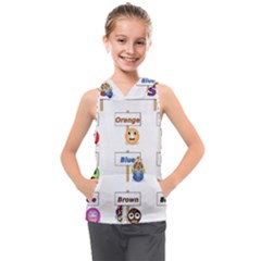 Graphic-smiley-color-diagram Kids  Sleeveless Hoodie