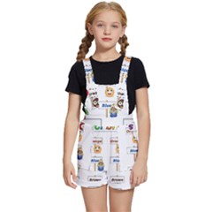 Graphic-smiley-color-diagram Kids  Short Overalls