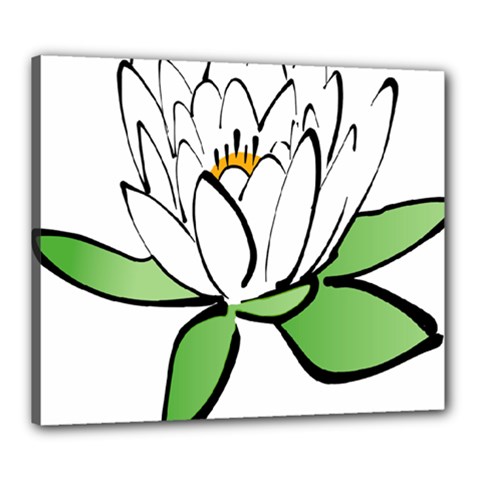 Lotus-flower-water-lily Canvas 24  X 20  (stretched) by Jancukart